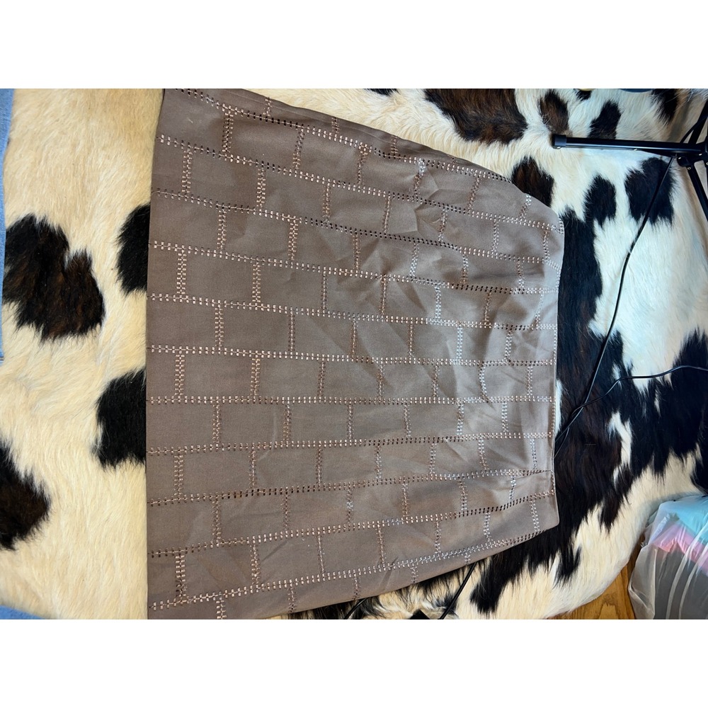 Casual Corner Annex Taupe Brown Brick Textured Pencil Skirt Size 16 Office‎ Wear